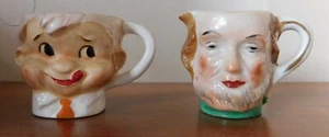 2 tazas de crema de cabeza en miniatura vintage de Japón - Imagen 1 de 5