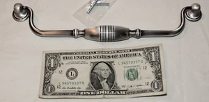 x-large 9" drop Bail Pull Handle Knob by MNG #15811 Satin Antiqued Nickel Silver - Picture 1 of 4