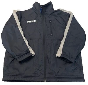 Vintage Nike Jacket Boys 5 Puffer Windbreaker Fleece Lined Youth Kids Swoosh - Picture 1 of 13