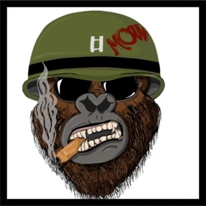 Gorilla Warrior Armor Katana Lightsaber Battle 3" Patch Iron On Or Sew On - Picture 1 of 1