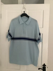Vintage Retro 1970s Polo Shirt Dagger Collars Weller Mod Gold M Scooter - Picture 1 of 7