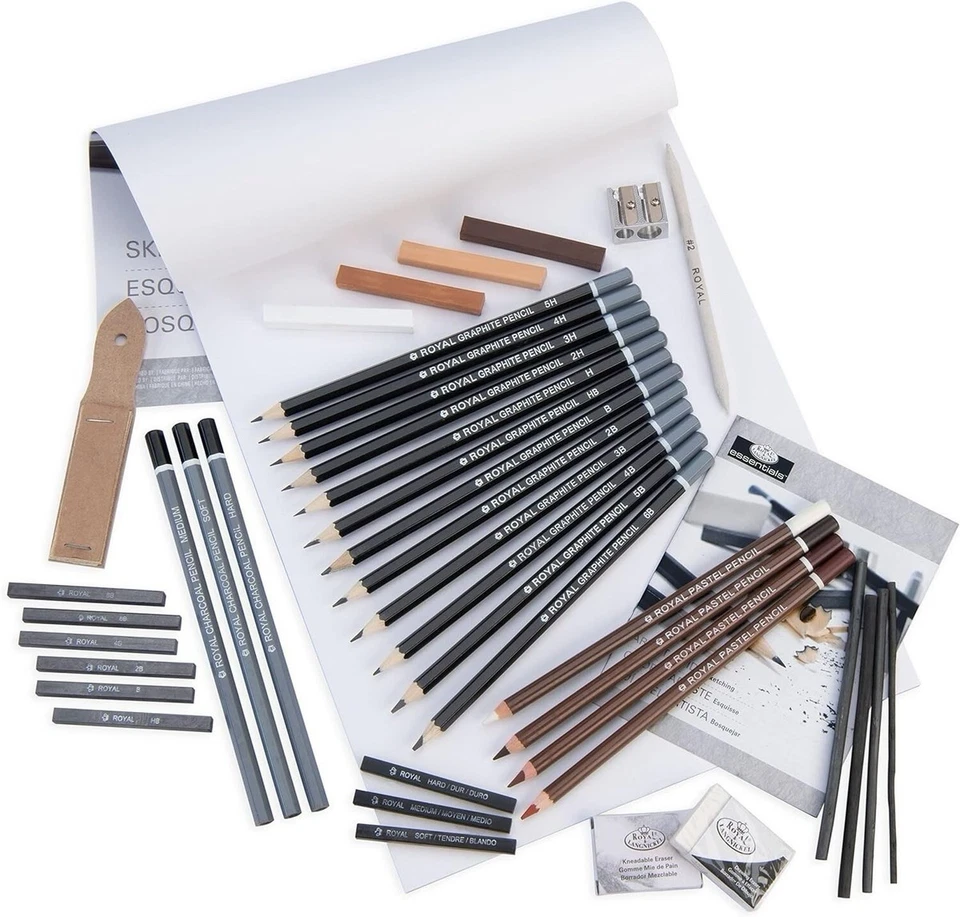 Royal & Langnickel Essentials ClearView conjunto de arte esboçada 44 peças - Imagem 1 de 4