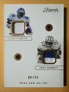 Emmitt Smith/Tony Dorsett 2024 Keepsake Edition Dual Gem Relic/Trikot... - Bild 1 von 5