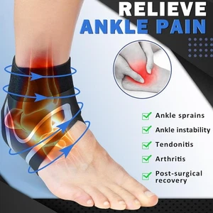 Ankle Brace Support Compression Sleeve Women Men Plantar Fasciitis Pain Relief - Picture 1 of 19