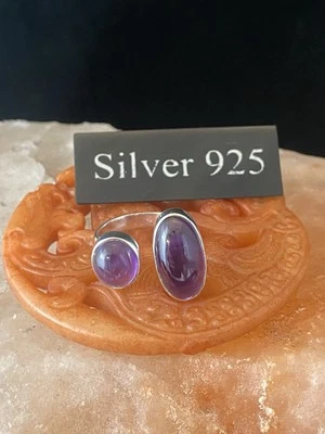 Solid Silver Amethyst  Ring - Image 1 of 4