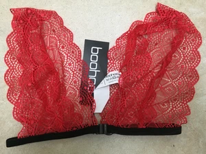 Sujetador Boohoo Rubí Triángulo Correa Contraste Suave Talla 6-8 Reino Unido Nuevo con Etiquetas Precio de venta sugerido por el fabricante 11,99 GBP Rojo - Imagen 1 de 6