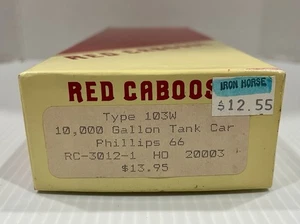 Red Caboose HO Kit RC-3012-1 Type 103W 10,000 Gal Tank Car Phillips 66 #20003 - Picture 1 of 6