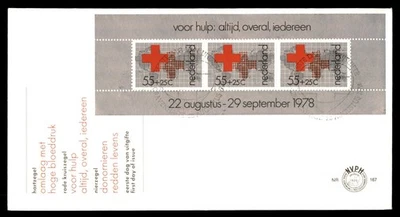 Mayfairstamps Netherlands FDC red cross strip First Day Cover aau_81817 - Image 1 of 2