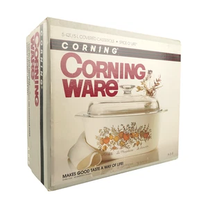 Vintage Corning Ware Kasserolle Spice O Life 5 Quart bedeckt 80er CorningWare Neu Box - Bild 1 von 11