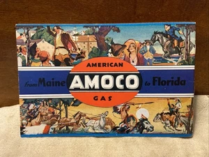 Vintage 1937 AMOCO American Oil Co Stamp Album American History Series W/Stamps - Picture 1 of 11
