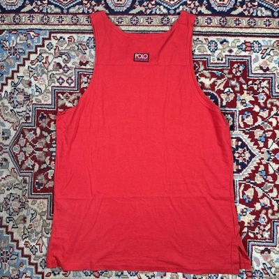 Vintage 90s Ralph Laure Polo Sport Red Tank Top Size Large Vtg  - Image 1 of 4