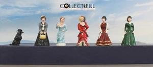 VC - VICTORIAN LADIES &  DOG *RARE* 6X LEAD FIGURE SET - BRITAINS SIZE 🔥MIB - Picture 1 of 2