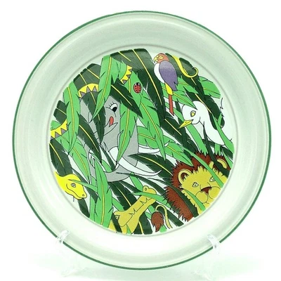 "Plato infantil Denby vintage 8,5"" Jungle Chums animales de safari gres Inglaterra" Foto 1 de 4