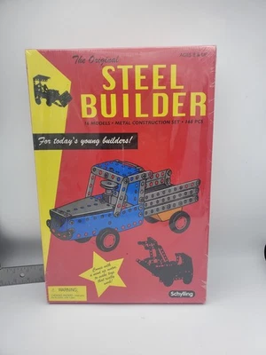 Schylling NIB Steel Builder Set w/ Motor 168pcs/16 Models GREAT GIFT! Brand New - Image 1 of 4