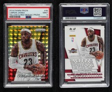 2014-15 Panini Prizm Yellow and Red Mosaic Prizms LeBron James #48 PSA 9 MINT