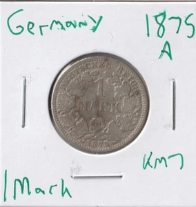 Moneta Germania (Impero) 1 Marco 1875 A KM7, Argento - Foto 1 di 4