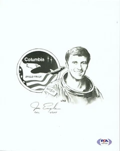 JOE ENGLE SIGNED PRINT PSA DNA AH01035 STS-2, STS-51-I DISCOVERY - Picture 1 of 2