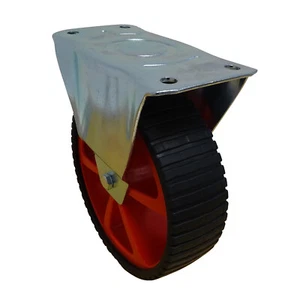 Rodillo de caballete ø 260 mm, almacenamiento de rodillos, con rueda de goma blanda, rígido, nuevo, a prueba de averías - Imagen 1 de 1