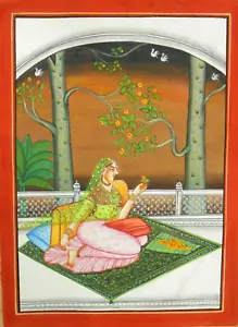 Handgefertigte Ragini Prinzessin Miniaturmalerei | Royal Mogul Art | rahmenfertig - Bild 1 von 3