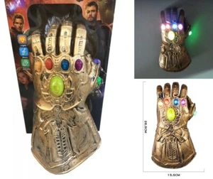 Marvel Thanos Infinity Gauntlet Gloves LED Sound Avenger Cosplay Kid Pretend Toy - Picture 1 of 11