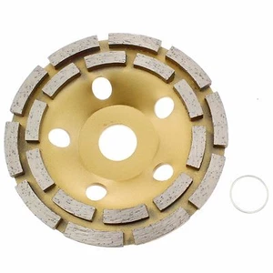 5" inch125mm Double Row Diamond Grinding Cup Wheel Disc Arbor 7/8"-3/4" Abrasive - Picture 1 of 7