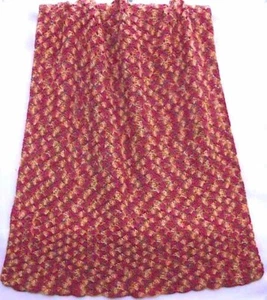 Coperta variegata afgana getto giro rosa fucsia arancione 33x44 usata - Foto 1 di 3