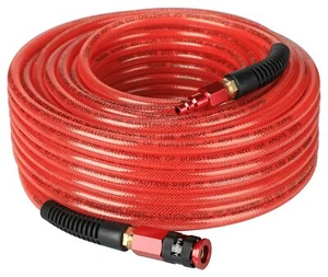 Heavy Duty Reinforced Polyurethane Air Hose 1/4 in x 100 ft, Lightweight, Fle... - Picture 1 of 6