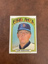 1972 Topps #592 Lew Krausse - Boston Red Sox - EXNM Set Break *ITASCACARDS*