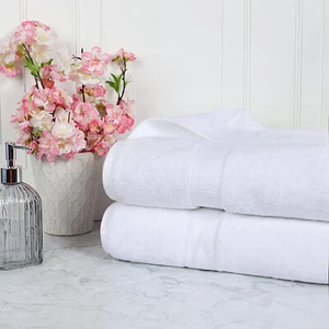 Thick Egyptian Cotton Bath Sheet Set of 2, Thick & Plush Oversized Body Towels - Picture 1 of 100