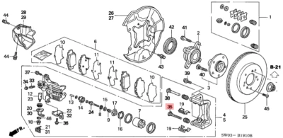 Freno trasero HONDA ACURA GENUINO OEM NSX Pin Slide ☆ 45235-SL0-003 ☆ Foto 1 de 3