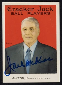 Jack McKeon Signed 2004 Topps Cracker Jack Card #218 - Florida Marlins Auto - Picture 1 of 2