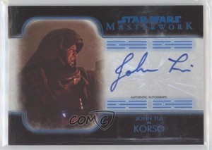 2020 Topps Star Wars Masterwork Auto Blue 41/99 John Tui Korso as #A-JT Auto 2p2