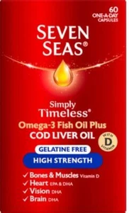 Seven Seas High Strength Gelatine Free 60 Capsules - Picture 1 of 1