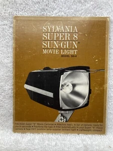 1960s Sylvania Sun Gun Movie Light Model SG-8 Information Card Photography Vtg - Picture 1 of 4