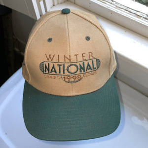 Vtg 1998 Classic Chevy Winter National Orlando Florida green & tan souvenir cap