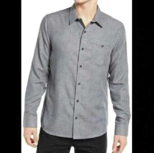 NEW TRAVIS MATHEW Have a Laugh BUTTON UP SHIRT PLAID GREY SIZE S SMALL *QQ - Picture 1 of 5