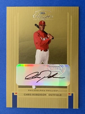 CHRIS ROBERSON Signed 2005 Donruss Classics PHILADELPHIA PHILLIES Autograph Auto - Image 1 of 2