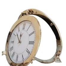 12 Inch Brass Marine Ship Porthole Clock-Analog Clock-Nautical Wall Clock
