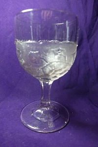 EAPG CALICE EDERA BUCCIATA 1870 VETRO SELCE produttore sconosciuto - Foto 1 di 5