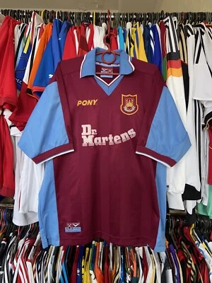 CAMISETA DE FÚTBOL LOCAL WEST HAM UNITED 1997 1998 PONY talla L HOMBRE Foto 1 de 4