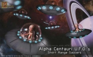 Pegasus Alpha Centauri OVNI Platillos de Corto Alcance (2) Kit Modelo Kit Nuevo en Caja - Imagen 1 de 3