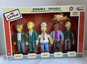THE SIMPSONS Bendable 6 Figure Set Vintage Power Plant NEW IN BOX RARE BLINKY ! - Picture 1 of 4