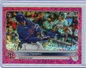 2022 Topps Chrome Magenta Speckle Refractors #68 Curtis Terry RC Serial #092/350 - Picture 1 of 1