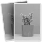 2 x Vinyl Stickers 7x10cm - BW - Cactus Plant Plant Pot Design  #42644