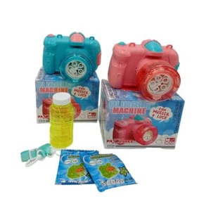 Macchina Fotografica giocattolo che fa bolle sapone, bubble machine COLORE ROSA - Imagen 1 de 3