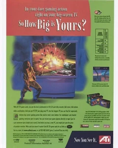 Vintage/Retro ATI 3D Game Cards Multi Graphics Card Print Ad Promo 1997 - Picture 1 of 2