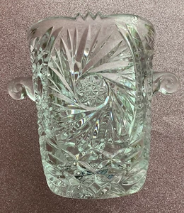 Cubo de hielo de cristal de corte brillante americano Hobstar diente de sierra remolino PESADO - Imagen 1 de 10