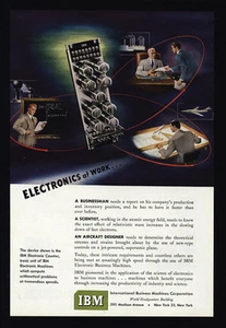 1950 IBM - Máquina de negocios internacionales computadora resuelve problemas matemáticos anuncio rápido - Imagen 1 de 1