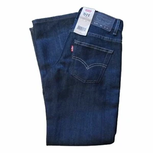 Levi's 511 Slim Fit Slightly Tapered Dark Denim Jeans Size 8 R (24 x 22) NWT - Picture 1 of 9