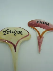 Toni Raymond Sandwich Markers x 2 Tongue & Ham Vintage Retro British - Foto 1 di 4